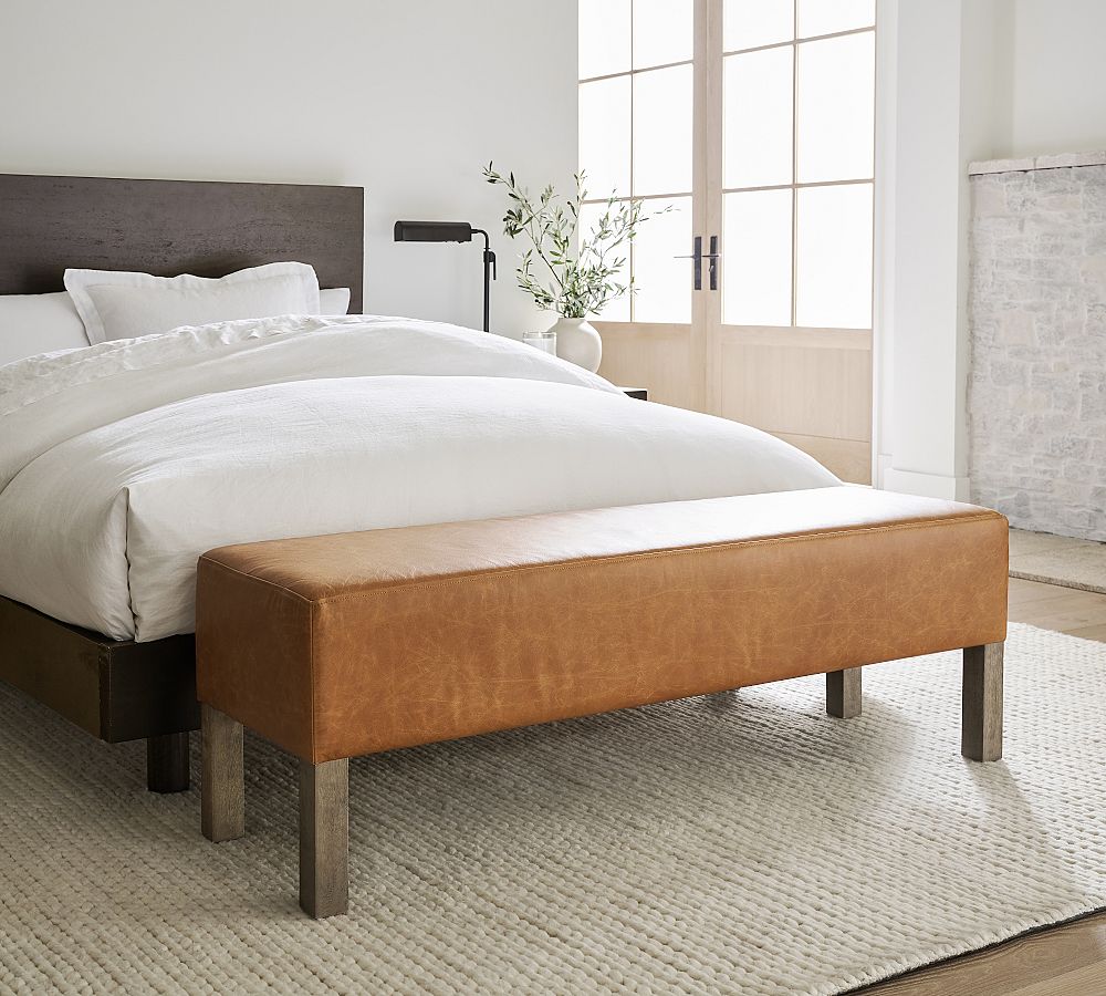 Arden Leather Bench (56&quot;)