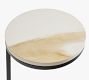 Delaney Marble Round Outdoor C-Table (10&quot;)