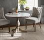 Alexandra Round Marble Pedestal Dining Table