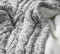 Cozy Cable Knit Throw