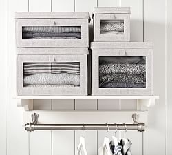 Drop Front Closet Bins