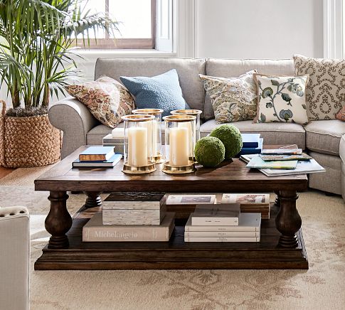 Lorraine Rectangular Coffee Table 48 54 Pottery Barn