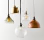 Tapered Metal Shade Cord Pendant (10&quot;-13&quot;)