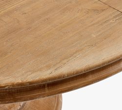 Heritage Farmhouse Pedestal Extendable Dining Table (56&quot;-76&quot;)