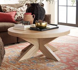 Open Box: Modern Farmhouse Round Coffee Table (44&quot;)