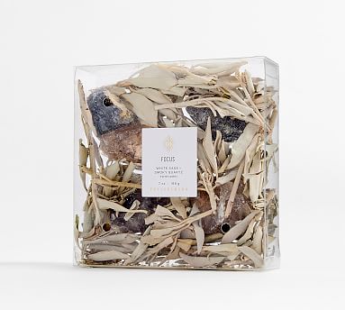Mindfulness Collection, Focus Smoky Quartz & Sage, Potpourri, Medium
