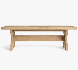 Modern Farmhouse Extending Dining Table, Fog, 94"-112" L