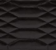 Elegant Caroline Quilted Black Leather Jewelry Portfolio with Gold Accents