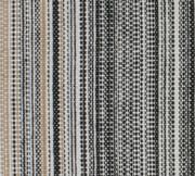 Black and Beige Striped Cotton Fringe Placemats Set of 6