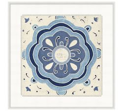 Cabo Blue Pattern Framed Print