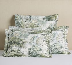 Hyde Park Toile Organic Percale Sham