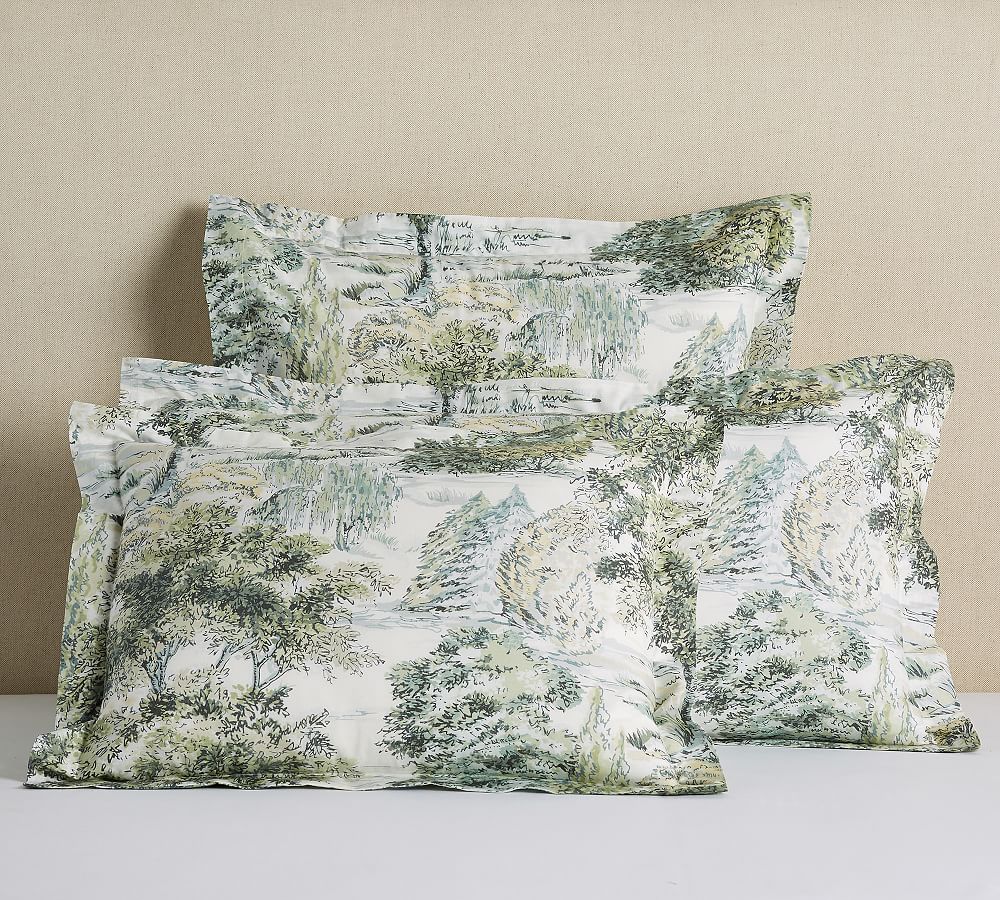 Hyde Park Toile Organic Percale Sham
