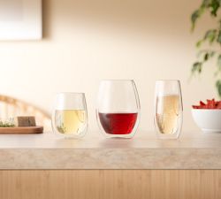 Bodum Skal Double Wall Merlot Stemless Glass - Set of 2