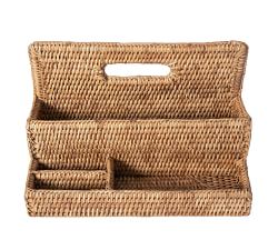 Tava Handwoven Rattan Standing Stationery Sorter