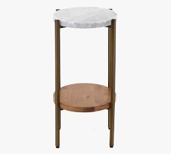 Modern Oval Marble Side Table