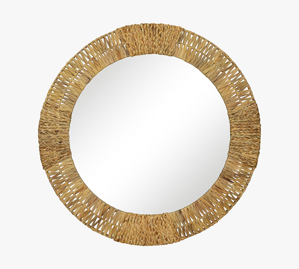Cameron Jute Round Mirror - 40&quot;