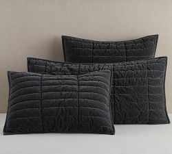 Hudson Handcrafted Heathered Velvet Quilted Sham
