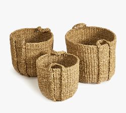 Andria Handwoven Seagrass Baskets - Set of 3
