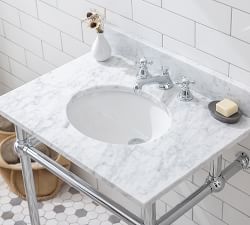 Aveline 30&quot; Marble Top Single Sink Vanity