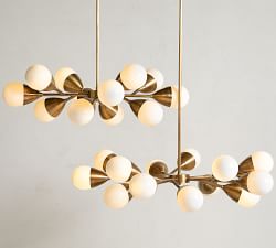 Holden Milk Glass Chandelier (34&quot;-37&quot;)