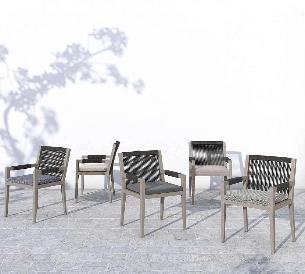 Punta Mita Teak & Rope Outdoor Dining Chair &amp; Armchair