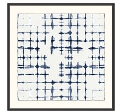 Shibori Cross Hatch Framed Print