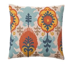 Leigh Multi Ikat Embroidered Pillow Cover