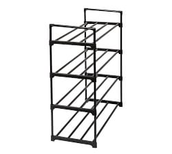 4-Tier Shoe Rack - Black