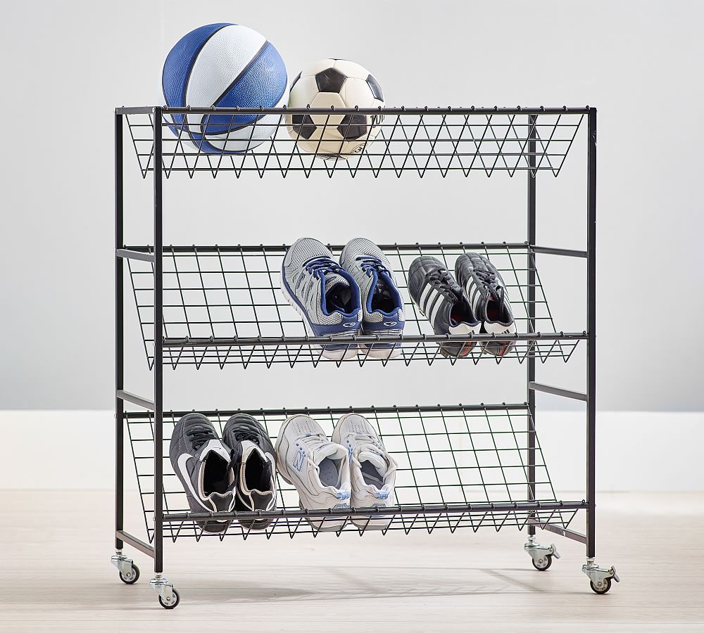 Industrial Metal Ball And Shoe Storage Rack