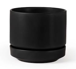 Modern Black Ceramic Planter