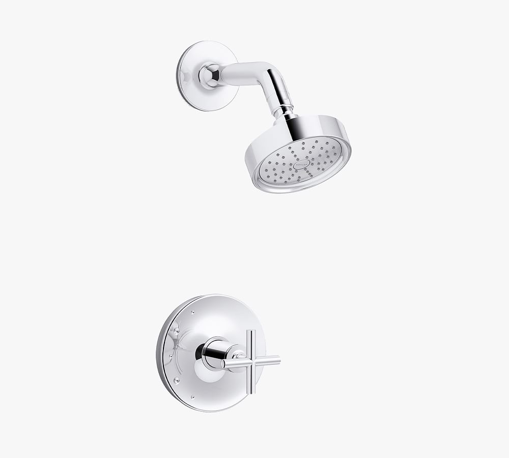 Kohler Purist&#174; Rite-Temp&#174; Cross Handle Pressure Balance Shower Set