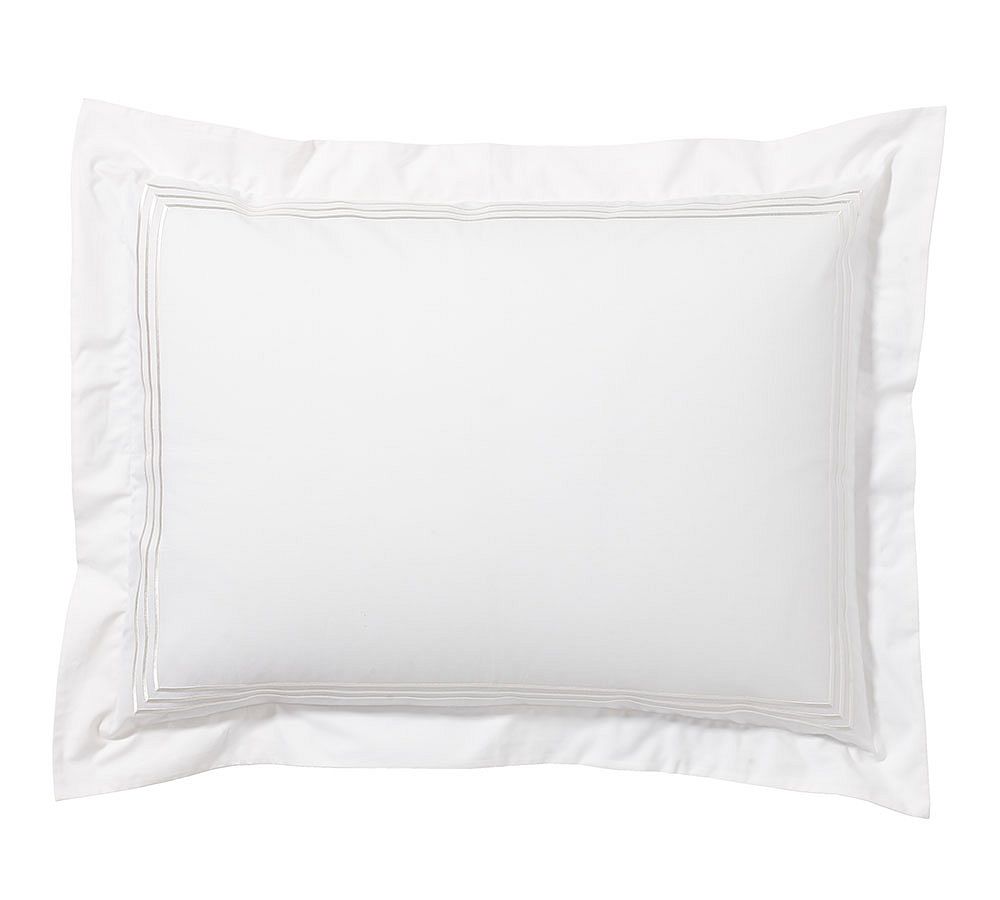 Grand Organic Percale Sham Standard in color White