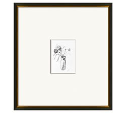 Mums In Vase Framed Print, 21.5" x 23.5"