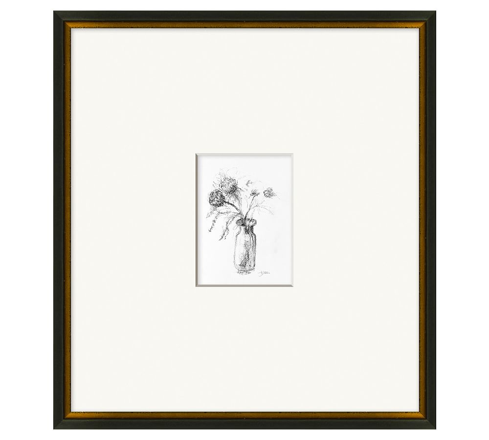 Mums In Vase Framed Print, 21.5" x 23.5"