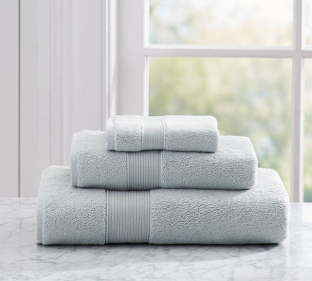 Classic Organic Towel - Porcelain Blue Color