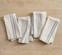 Hampton Stripe Cotton/Linen Napkins - Set of 4