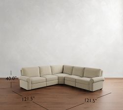Big Sur Roll Arm Power Reclining L-Shaped Sectional (122&quot;-134&quot;)