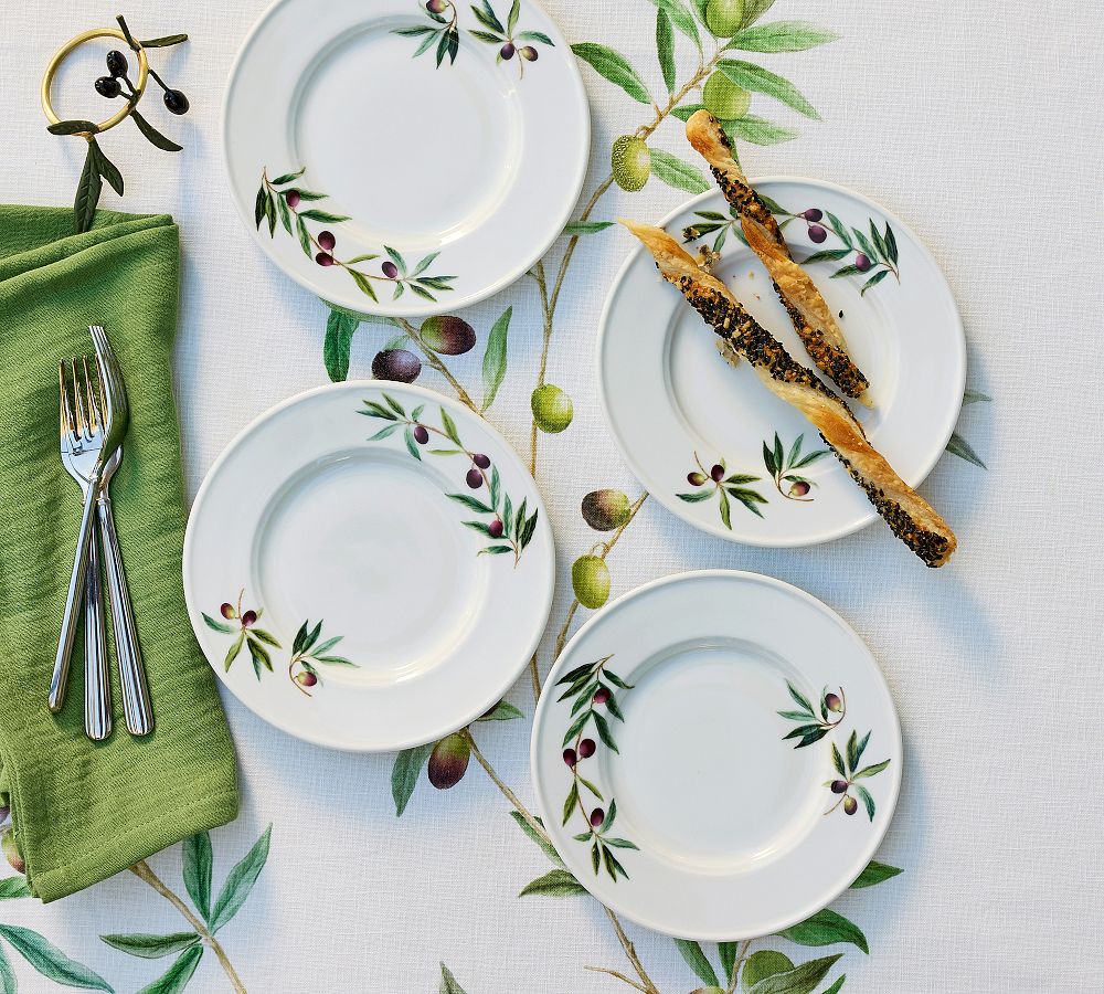 Monique Lhuillier Olive Orchard Appetizer Plates - Set of 4