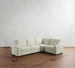 Big Sur Square Arm Reversible Power Reclining Sectional (121&quot;-133&quot;)
