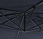 Premium 10' Square Cantilever Outdoor Patio Umbrella - Rustproof Aluminium Frame with Base