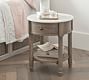 Alexandra Round Marble Nightstand (21&quot;)