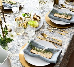 Marble Seder Plate with Gold Trim