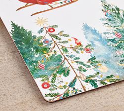 Christmas in the Country Santa Cork Placemats - Set of 4