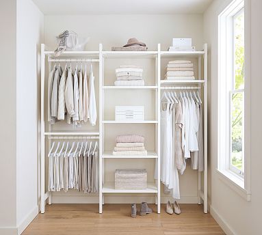 Essential Walk-In Closet by Hold Everything, 7' Hanging System with Shelves&#8203;