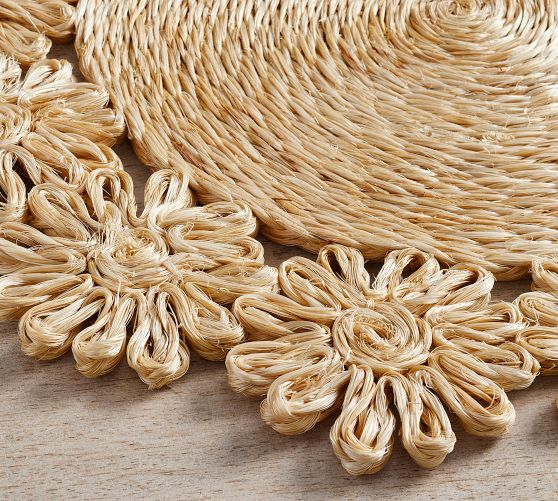 Abaca Handcrafted Flower Placemats