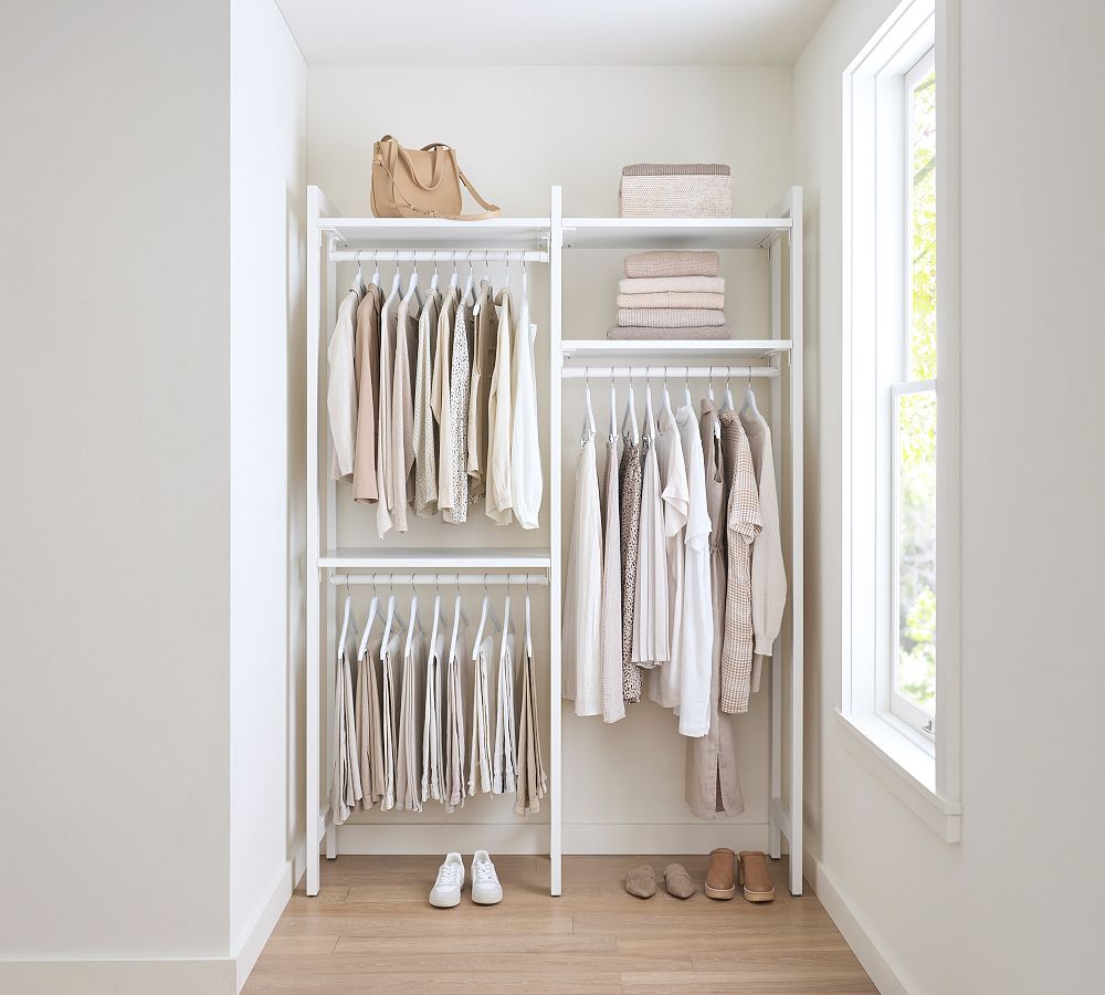 Essential Walk-In&#160;Closet by Hold Everything, 5' Complete Hanging System&#8203;