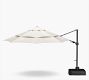 Premium 13' Round Cantilever Outdoor Patio Umbrella - Rustproof Aluminium Frame with Base