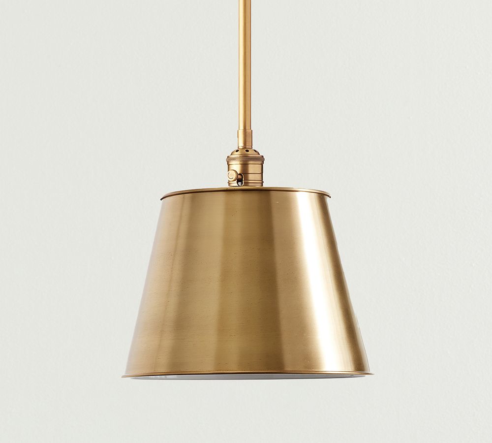 Tapered Metal Shade Pole Pendant (9&quot;-13&quot;)