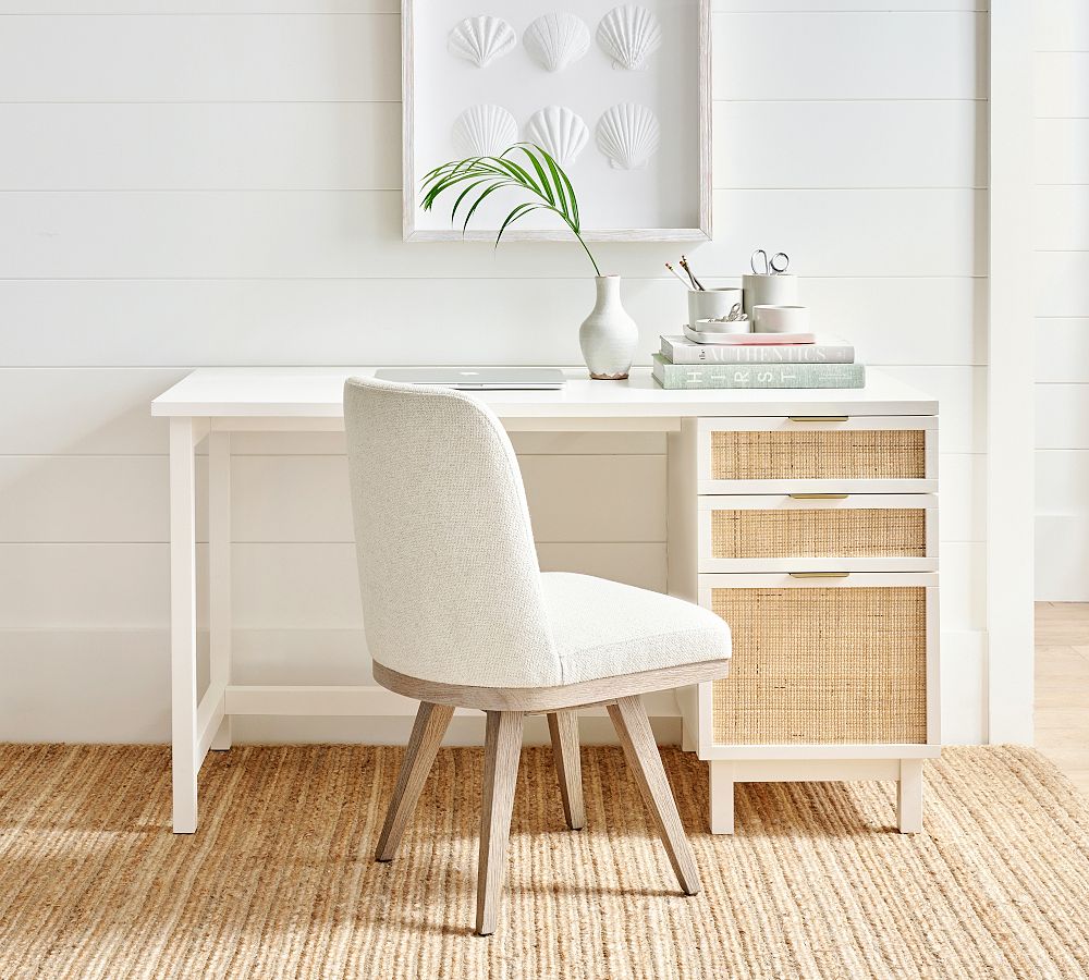 Westly Cane Single Cabinet Writing Desk (54&quot;)