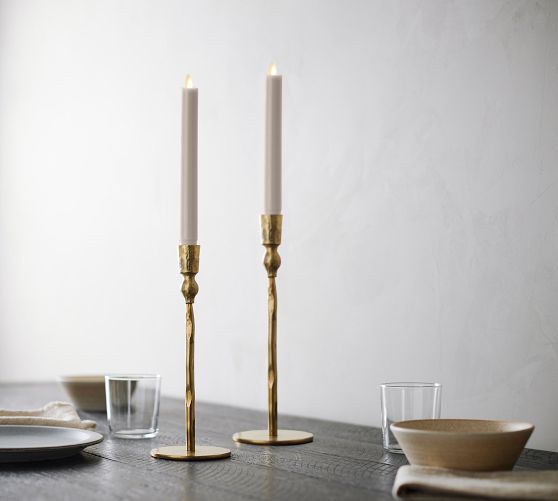 Premium Flickering Flameless Wax Taper Candle